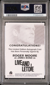 2012 Rittenhouse James Bond 50th Anni S2 Autograph Roger Moore PSA 9/10 Auto